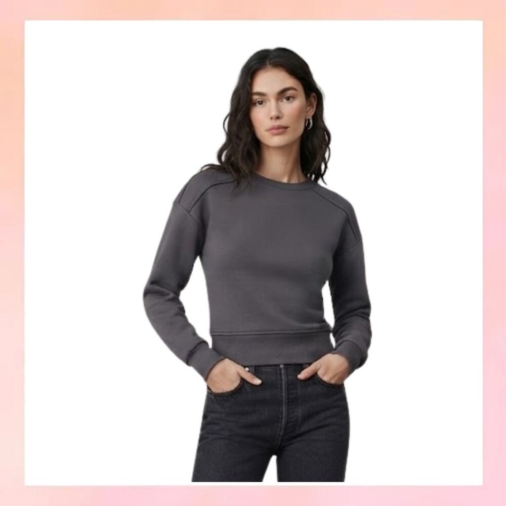 Avia Charcoal Gray Athletic Crewneck Sweatshirt Pullover Size Small S (4-6)